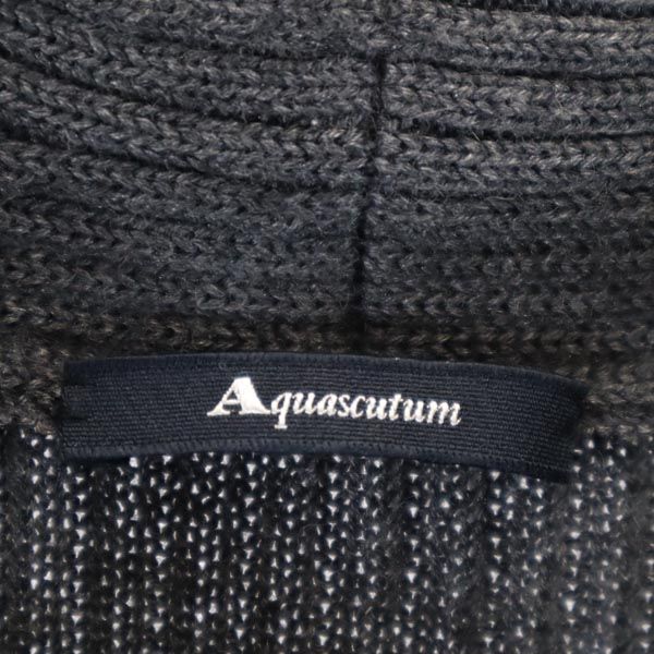 Aquascutum Made in Japan Silk Blend Long sleeve knit 6F gray sweater Women Used