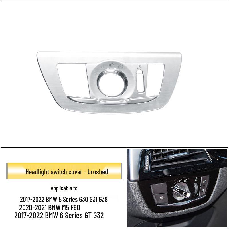 BMW 5 & 6 Series GT Headlight Switch Panel & Knob Cover for 525i G30