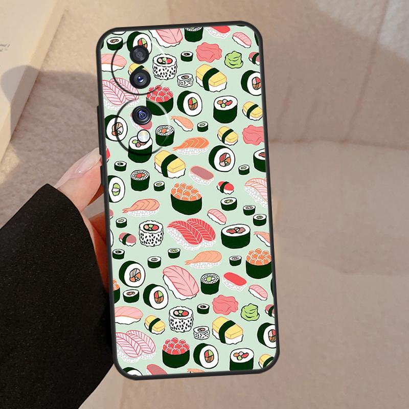 Kawaii Sushi Crowd For Honor Magic V5 5 6 7 Pro Case For Honor X9a X9b X9c X8a X8b 50 70 90 200 400 Lite Cover