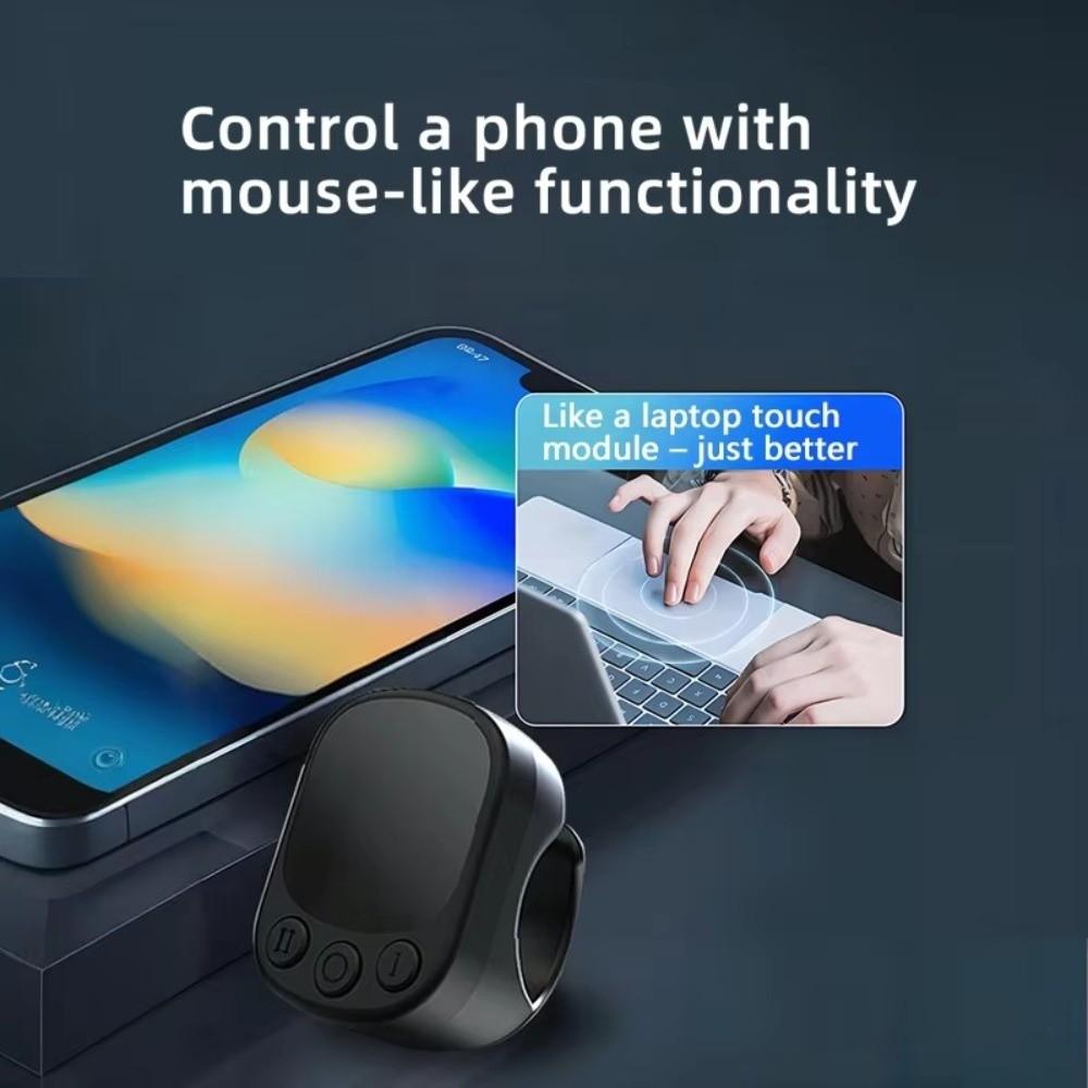 Auto Screen Clicker Bluetooth Ring Remote Scrolling Function Music Playback Control Touchscreen Controller Continuous Clicker