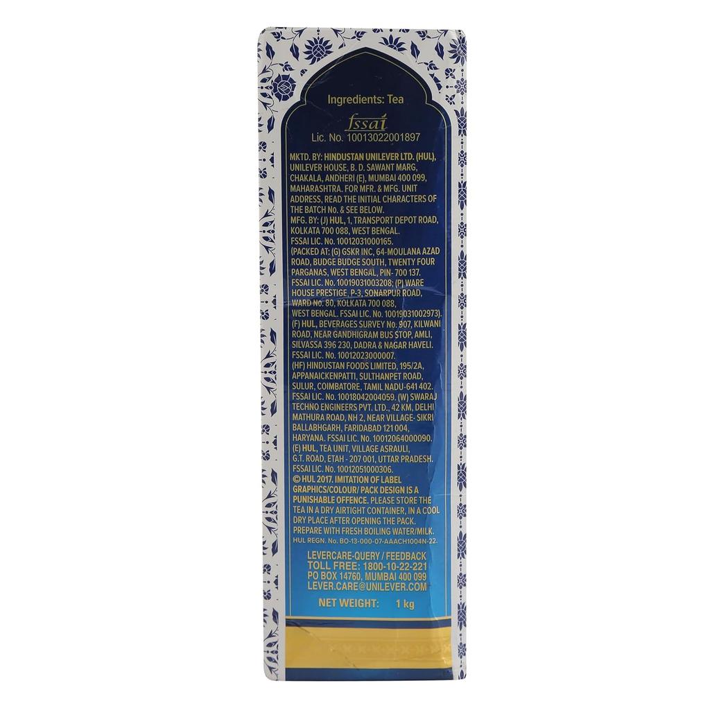 Taj Mahal South Tea Powder 1kg Pack Premium Blend Loose Tea Leaves Rich Flavorful Chai Golden Orange Brew With Uplifting Aroma