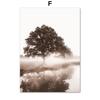Beige Landscape Lake Mountain Dandelion Wall Art Canvas Painting Nordic Posters And Prints Wall Pictures For Living Room Decor