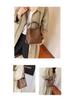 Women's Crossbody Bucket Bag with Lychee Pattern - Trendy and Versatile Handbag