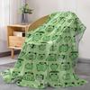 1 Stück Süße Frosch Flanelldecke, 2D Bedruckte Cartoon Überwurfdecke, Ganzjahres-Urlaubsgeschenk, Weiche Warme Fleece-Decke für Schlafzimmer