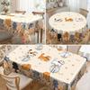 Kitchen Table Cloth Cute Cat Round Tablecloth Home Decor Available Cartoon Pattern Printed Desk Tablecloth Process Courtyard