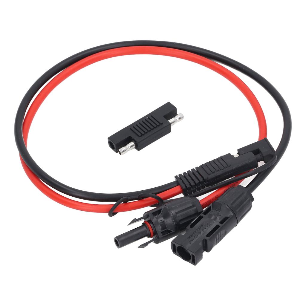 Solar Panel to SAE Adapter Cable PV Connector Solar Extension Cable with Waterproof Cap 10AWG 0.60m