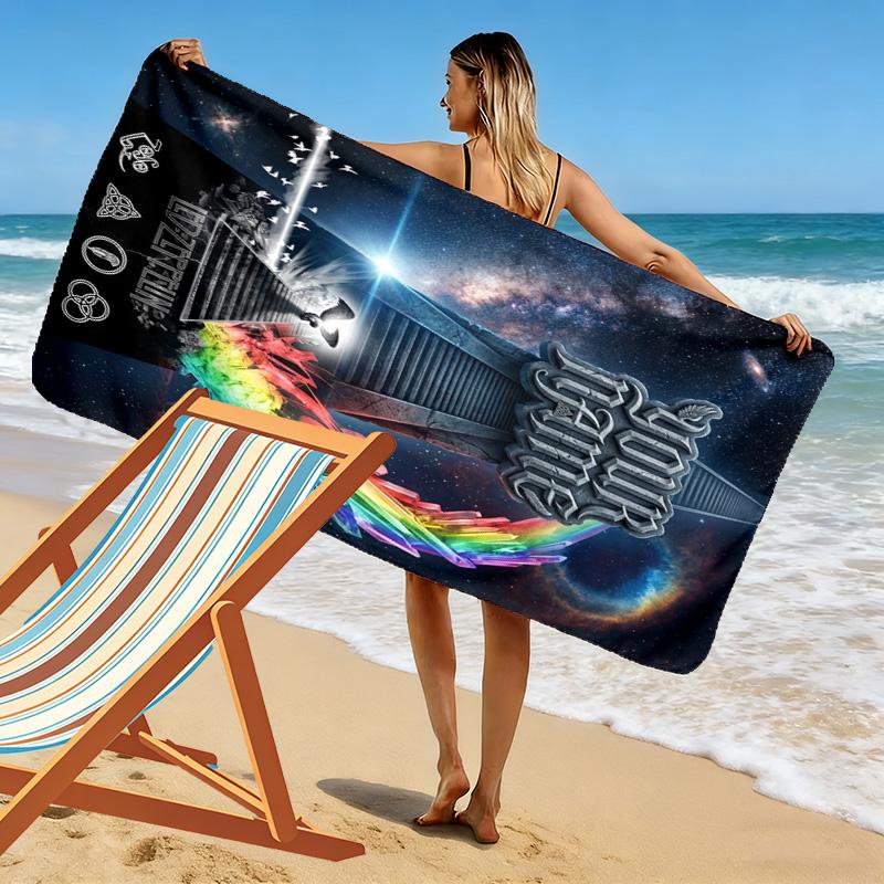 Name Custom Band Led-Zeppelin Print Beach Towel, Large Soft Quick Dry Towel for Beach Camping Swimming