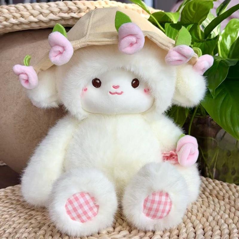 

Small Plush Wool Doll Holding Rose Bouquet - Cute Valentine s Day & Birthday Gift Pillow 30cm [Highly recommended]