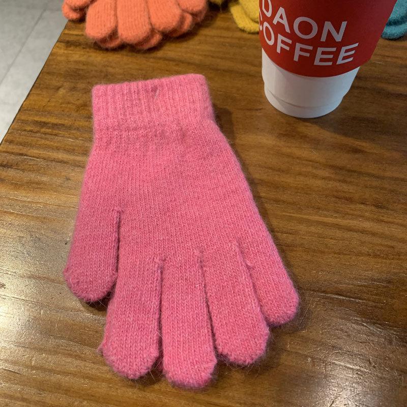 Women Men Cashmere Elastic Outdoor Full Finger Gloves Warm Thick Winter Gloves Mittens
