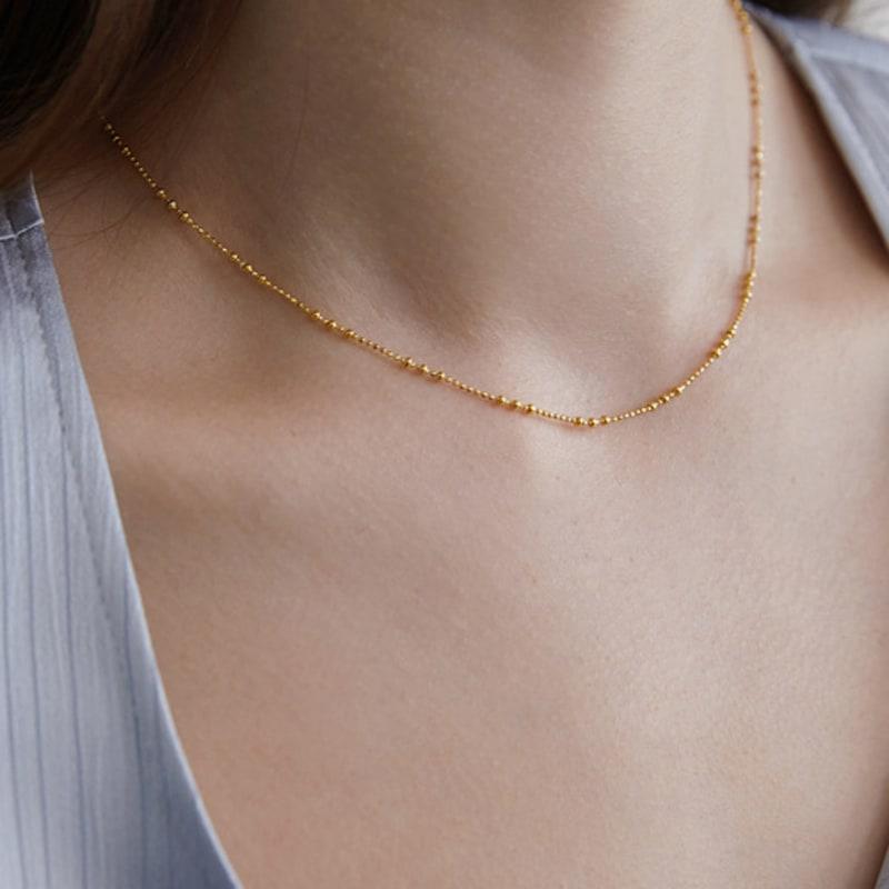 Tatiana (925 Silver) Triple Ball Chain Necklace NZ2406