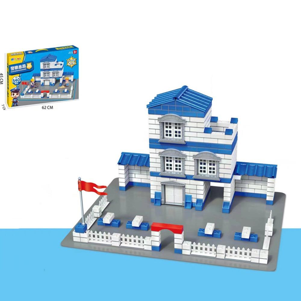 Multicolor Simulation Brick Houses Kit Plastic Assemble Toy Educational Toy