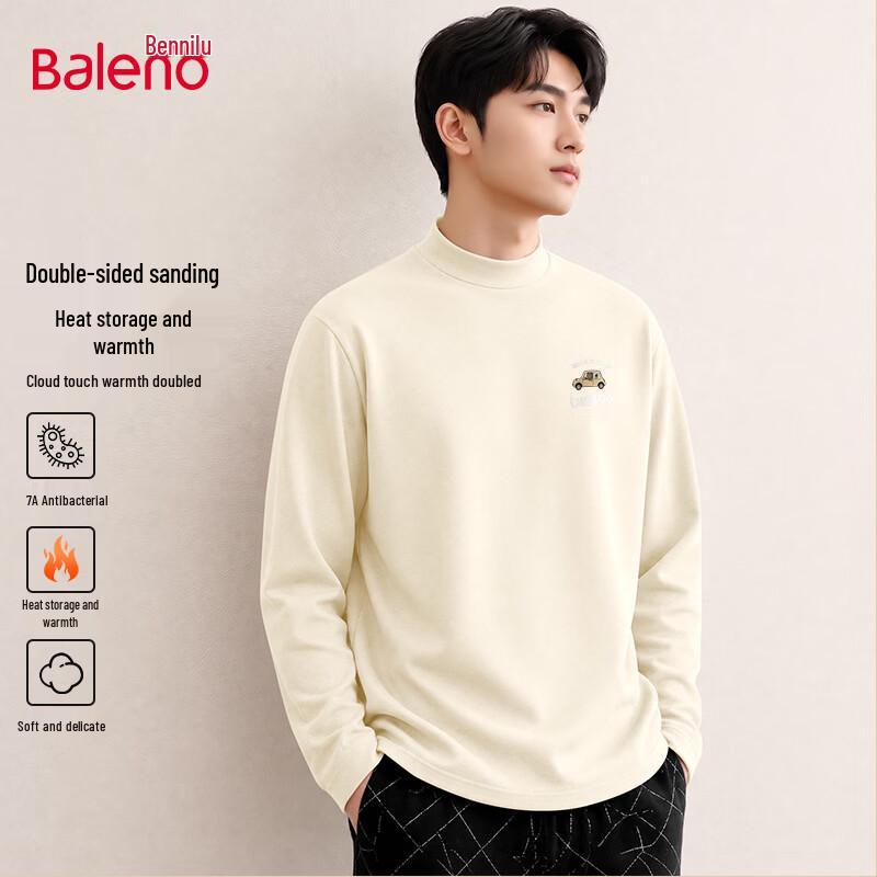 Baleno Men's Thermal Mock Neck Long Sleeve T-Shirt