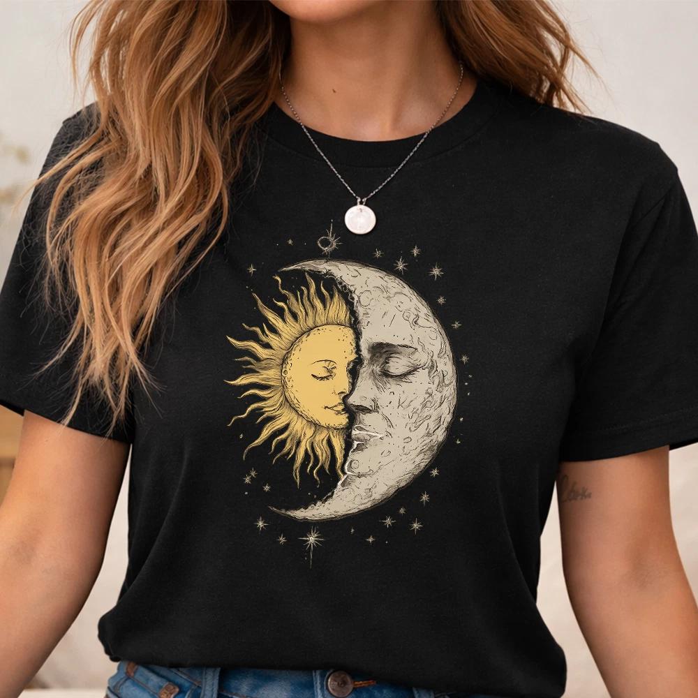 Sun Moon T Shirt Celestial Boho Vintage Aesthetic Graphic Tee Unisex UK