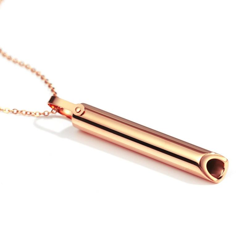 Simple Mindfulness Yoga Breath Whistle Ladies Necklace Decompression Jewelry