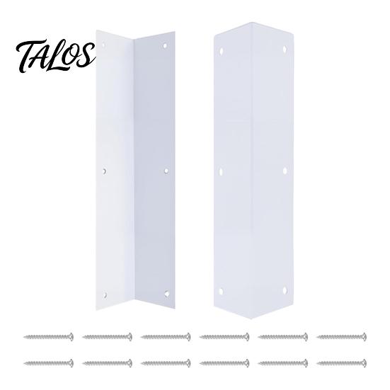 Gazebo Edge Protection 2 Pcs White Stainless Steel Corner Guard, 89 Degree Angle Metal Rust Proof Wall Guards Siding Protector, Outdoor for