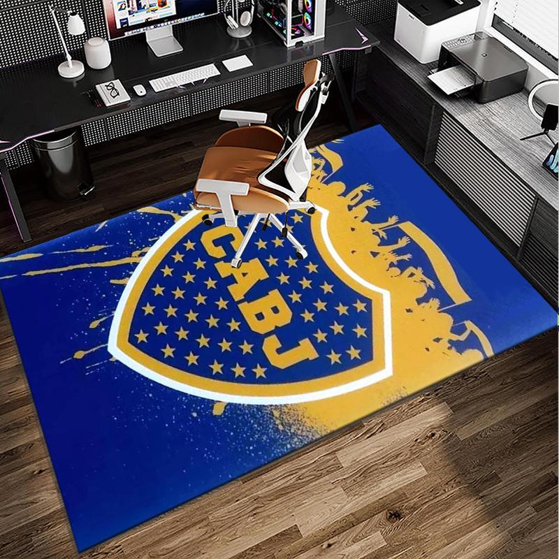 Football Club Emblem Office Rug Chair Mat, Game Carpet, Suitable for Front Door, Bedroom, Living Room, Desk, Holiday Gift