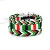 Geometric Polka Dot Palestine Bracelet for Men Women Hand Multicolor Weave Arabic Style Gaza Flag Zircon Accessories