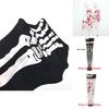Halloween Blood Dripping Skeleton Socks With Cotton Fabric For Cosplay Costume Accessories