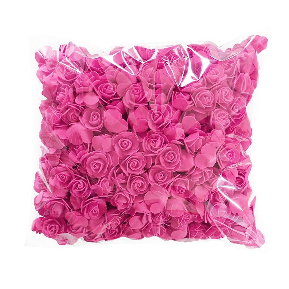 50pcs/Pack 3cm Foam Rose Heads Artificial Flower Teddy Bear Rose For Wedding Birthday Party Home Decor DIY Valentines Gifts