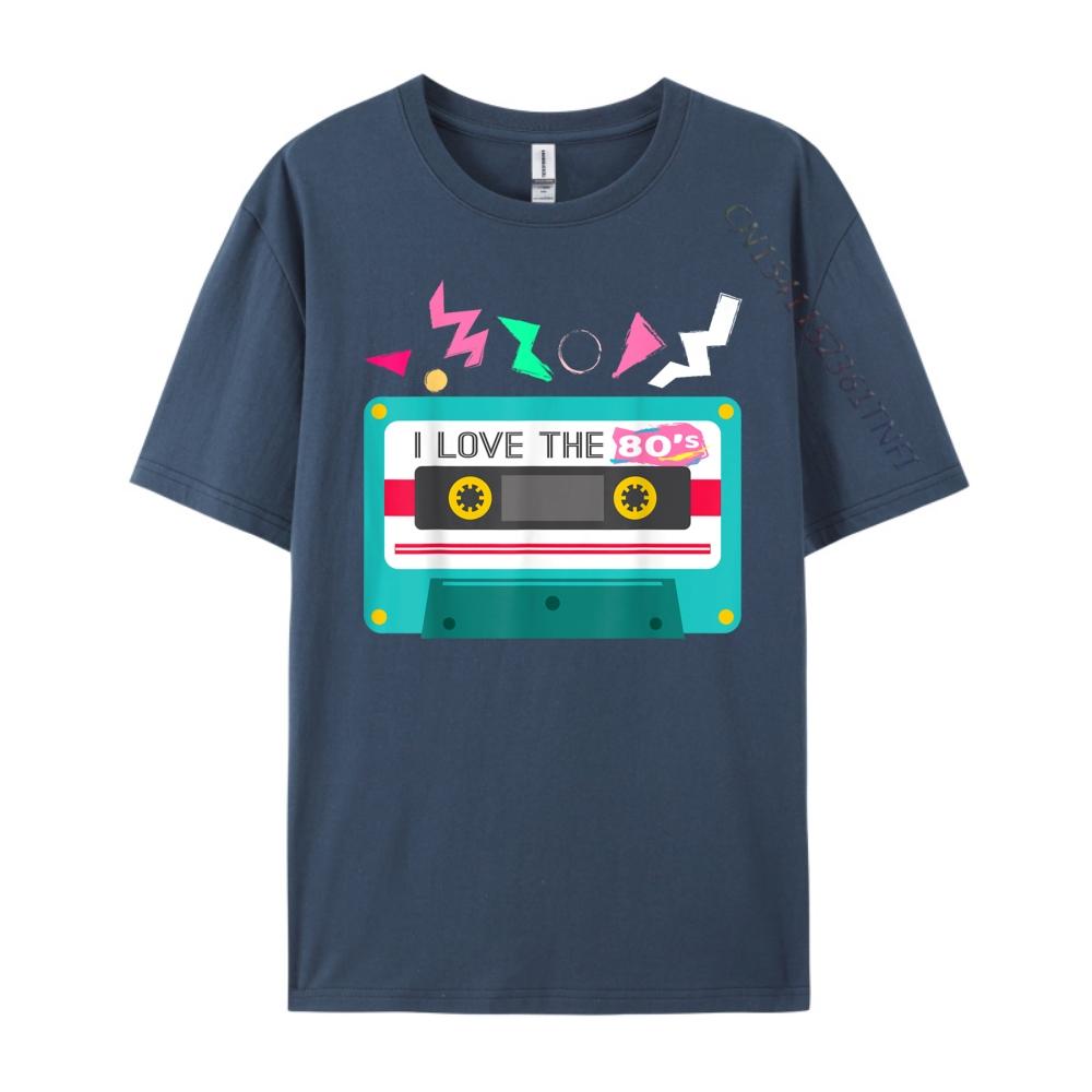 

I Love The 80s Eighties Cassette Tape White Graphic Tee Man Shirts For Men Luxury Designer Mans Short Sleeve Tee 4XL