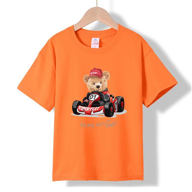 XH14 MINISO 2026 Summer New Printed Cotton Round Neck T-shirt for Children Aged 1-16, Boys and Girls
