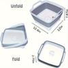 ¡Adecuado para uso en exteriores! El lavabo plegable para platos viene con un tapón de drenaje y un asa, lo que facilita el almacenamiento en la cocina.