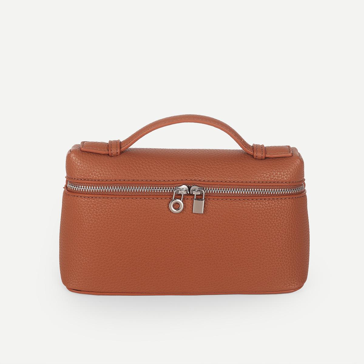 

Temperament Lunch Box Bag Women S Spring And Summer Texture Messenger Bag Versatile Portable Shoulder Messenger Bag Bag коричневый