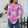 Tee Shirts For Women Fall Casual Long Sleeve Shirts Sweatshirt Vintage Graphic Printing Top Pullover Valentine's Day