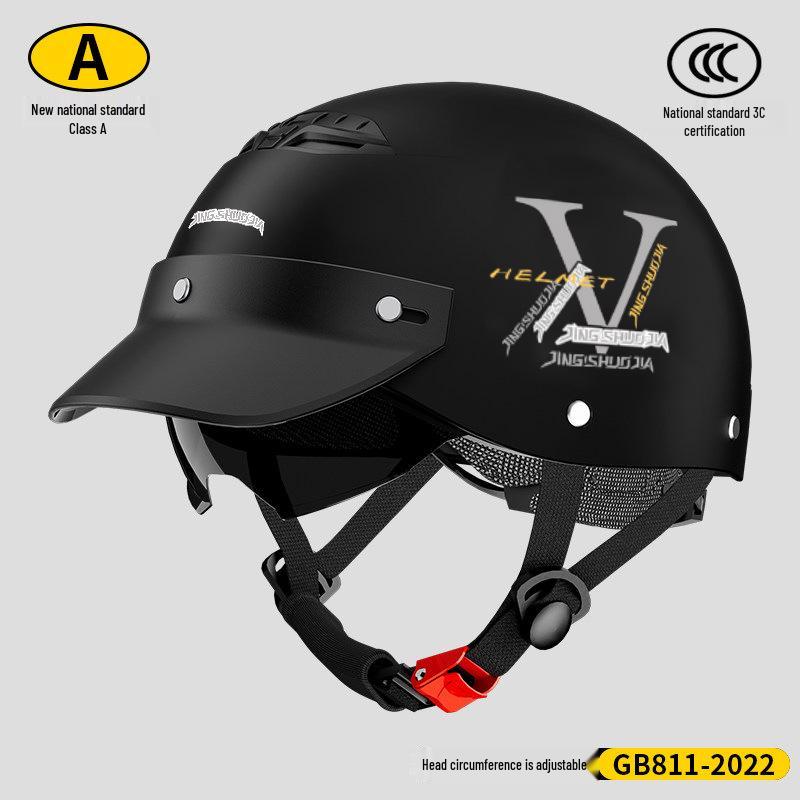 3C Certified Men s Electric Vehicle Half Helmet, Lightweight, Breathable, All-Season with Summer Sun Protection