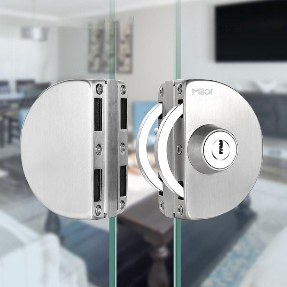 3 Keys Glass Display Cabinet Locks 13-18mm Room Door Locks Convenient Office Glass Door Lock Home