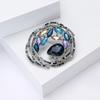 Elegant Crystal Rhinestone Circle Brooch Delicate Lapel Pin for Women Mother's Day Birthday Jewelry Gift