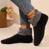 1 Paar Hausschuhe Socken Thermisch Weich Plüsch Winter Bodensocken Hoher Schaft Anti-Rutsch-Sohlen Dick