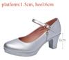 6 8 11 13cm Small Size 32-43 Comfortable Soft Leather Shoes Mary Janes 2025 Womens Block High Heels Shoes Dress Office Model Mom