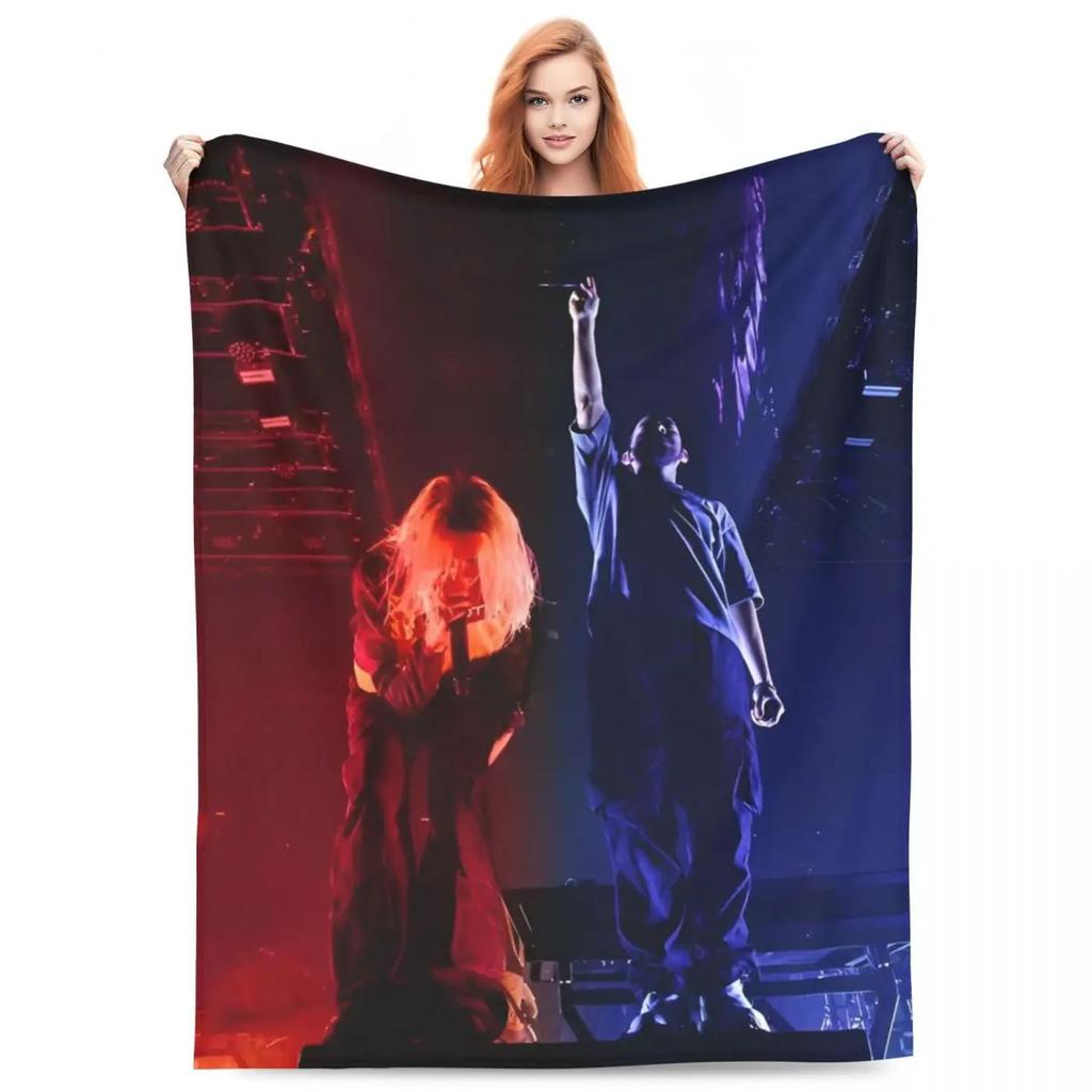 L-Linkin Rock Park Blanket Cover Fleece Super Warm Throw Blankets for Home Couch Bedroom Quilt