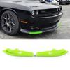 2pcs Front Bumper Lip Splitter Protector Cover For Dodge Challenger 2015+ Green