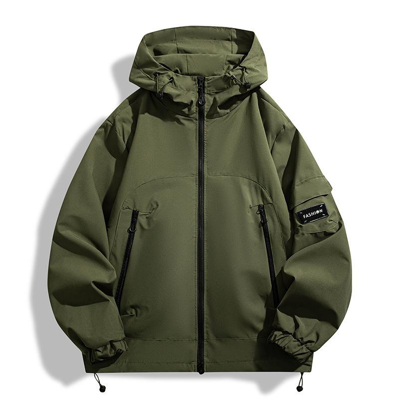 Spring and Autumn New Style Loose Workwear Windproof and Waterproof Jacket Hooded Mountaineering Jacket