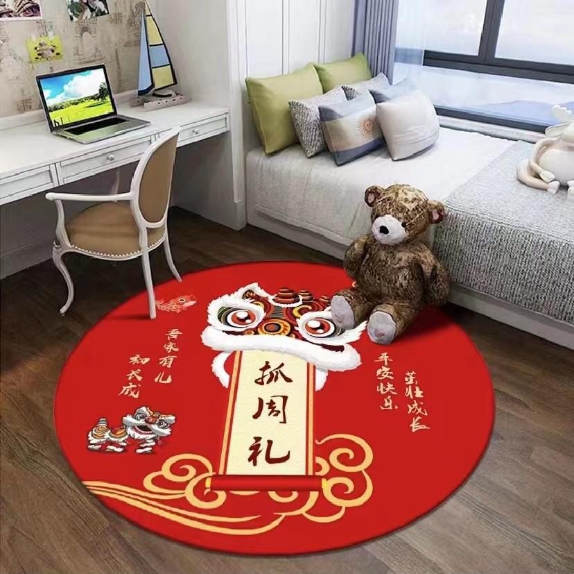 

Новогодний ковер-когти, ковер-когти на первый день рождения ребенка, новый китайский коврик для скалолазания 80cm Round