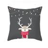 1 Piece Of Christmas Decoration Pillowcase Cartoon Santa Claus Snowman Pattern Sofa Cushion Suite Room Home Decoration Gift