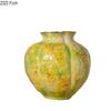 Green Vitality Ceramic Vase Painted Decorative Flower Pots Desk Decoration Flower Arrangement Floral Vases Room Aesthetic Decor