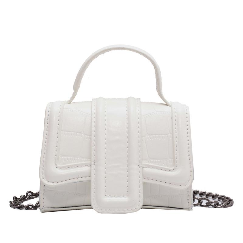 Temperament fashionable high sense stone pattern mini portable small square bag foreign style versatile chain messenger bag