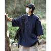 Men Outdoor Cargo Half Sleeve Shirt Loose Breathable Utility Hiking Camping Summer Top