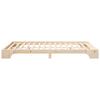 Bed Frame Brown 140 x 210 cm Solid Pine Wood