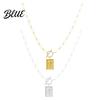 Faith Symbol Necklace Women Cross Pendant 16" Paperclip Chain Trendy
