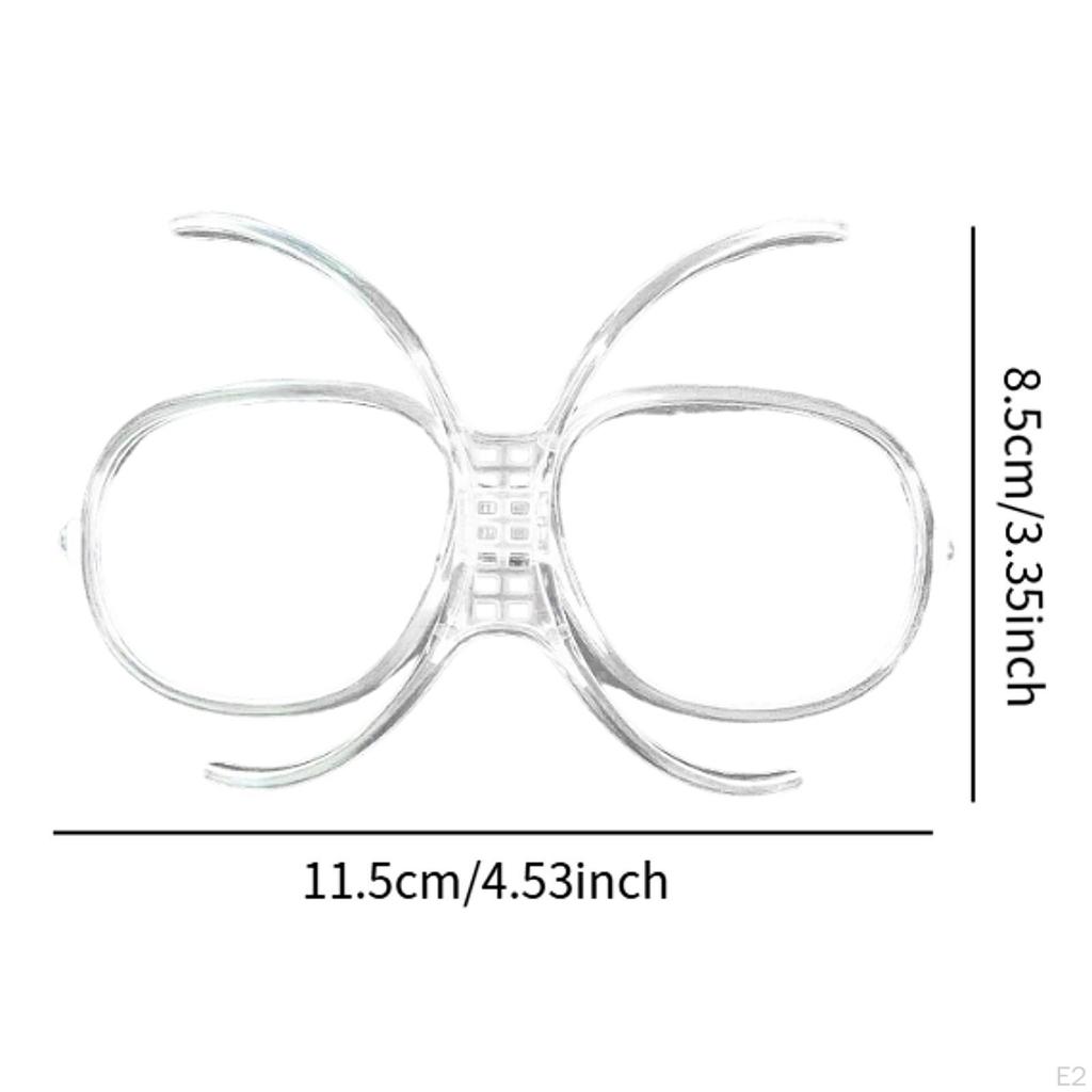 Skibrillen-Einsatzadapter, Innenrahmen, verstellbar, transparent, flexibel, Zubehör, tragbar