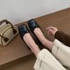 Französische flache Kaffeeschuhe Einzelschuhe Feenschuhe Frühling und Herbst 2025 neu Sommer eckige Zehen Ballerina sanfte Abendschuhe