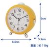 Casio Alarm with Snooze Clock, Yellow, Analog, Compact, Light, TQ-149-9JF