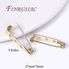 5Pcs 14K Gold Plated Brooch Clip Base Pins Brooch Pin Base Brooch Settings Blank Base For DIY Jewelry Making Supplies