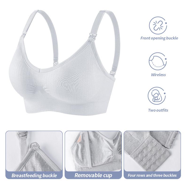 Geraffter Anti-Hänge-Still-BH mit Frontöffnung, großer Cup, Still-Schwangerschafts-BH