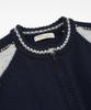 Frizmworks Wool Varsity Zip Up Cardigan _ Navy