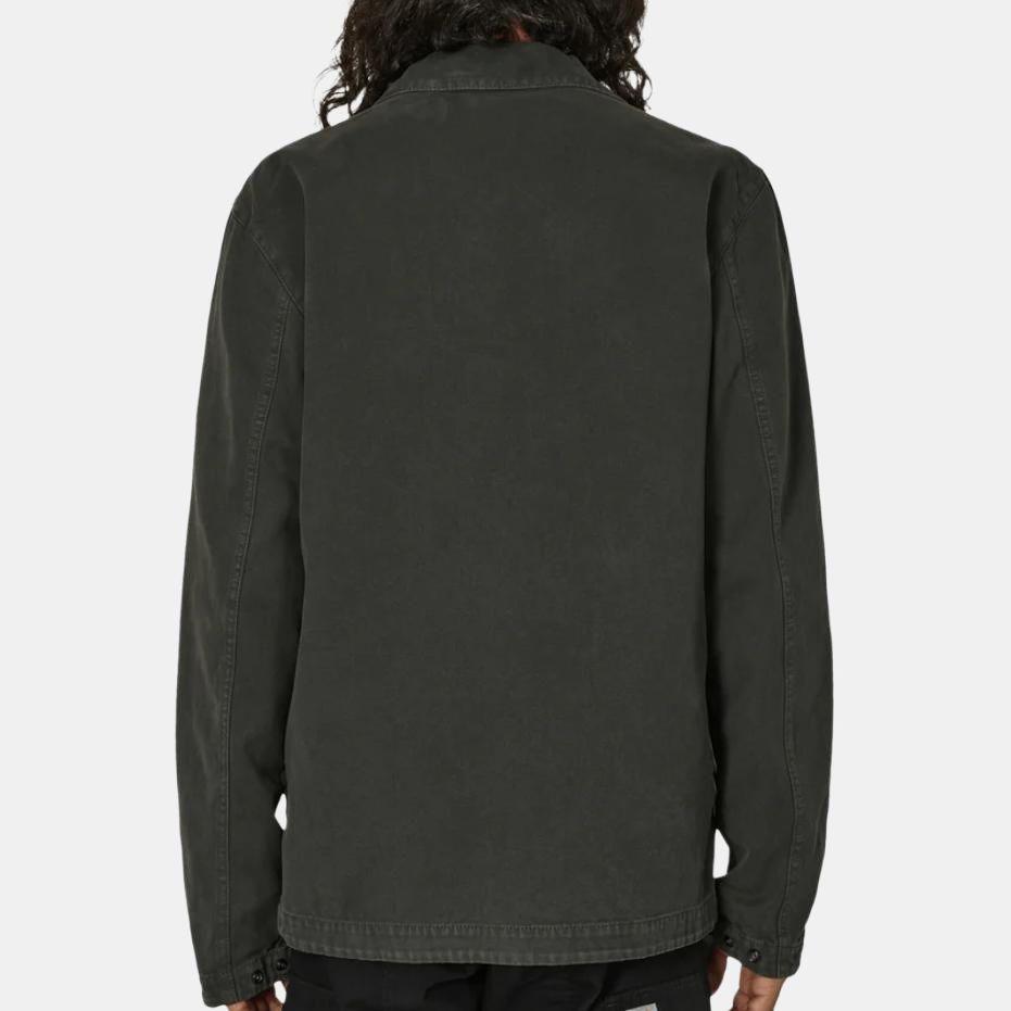 Stone Island Logo Print Zip Collar Long Sleeve Jacket Men jackets Gray 811511501-V0162
